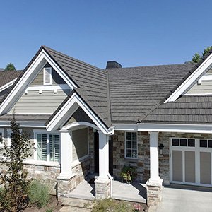 House with a dark gray concrete roof