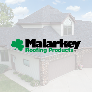 Malarkey Roofing Products logo on a transparent white background